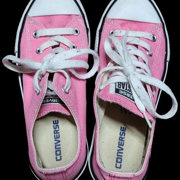 Converse Pink All Star High Tops, Youth Unisex Size 2 - Picture 2 of 6